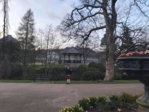 Scottish Bagpiper in Buxton, Derbyshire