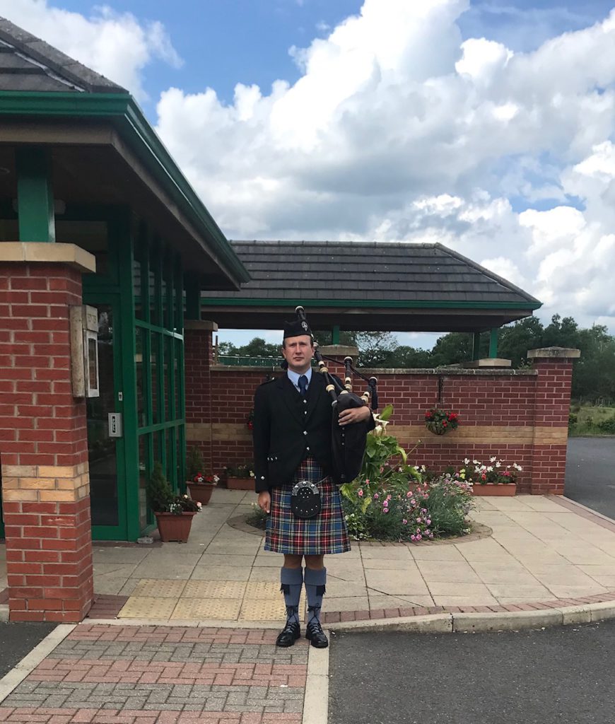 Scottish Bagpiper for Funerals- in Charnock Richards, Chorley, Lancashire